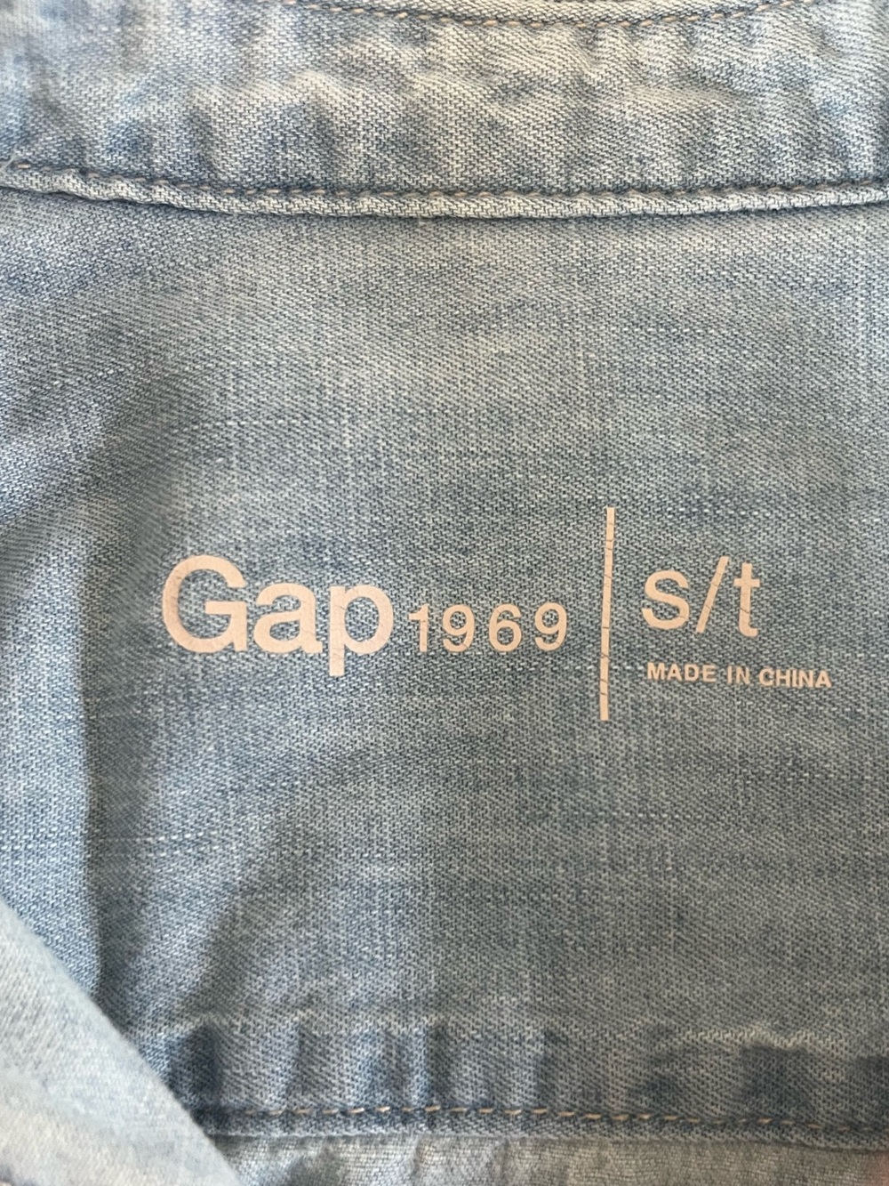 Gap 1969 Womens Light Wash Denim Western Button Down Shirt Dress Small TALL - Picture 5 of 10